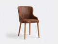 Silla de comedor tapizada marrón 55x60x85 cm para comedor - diseño moderno