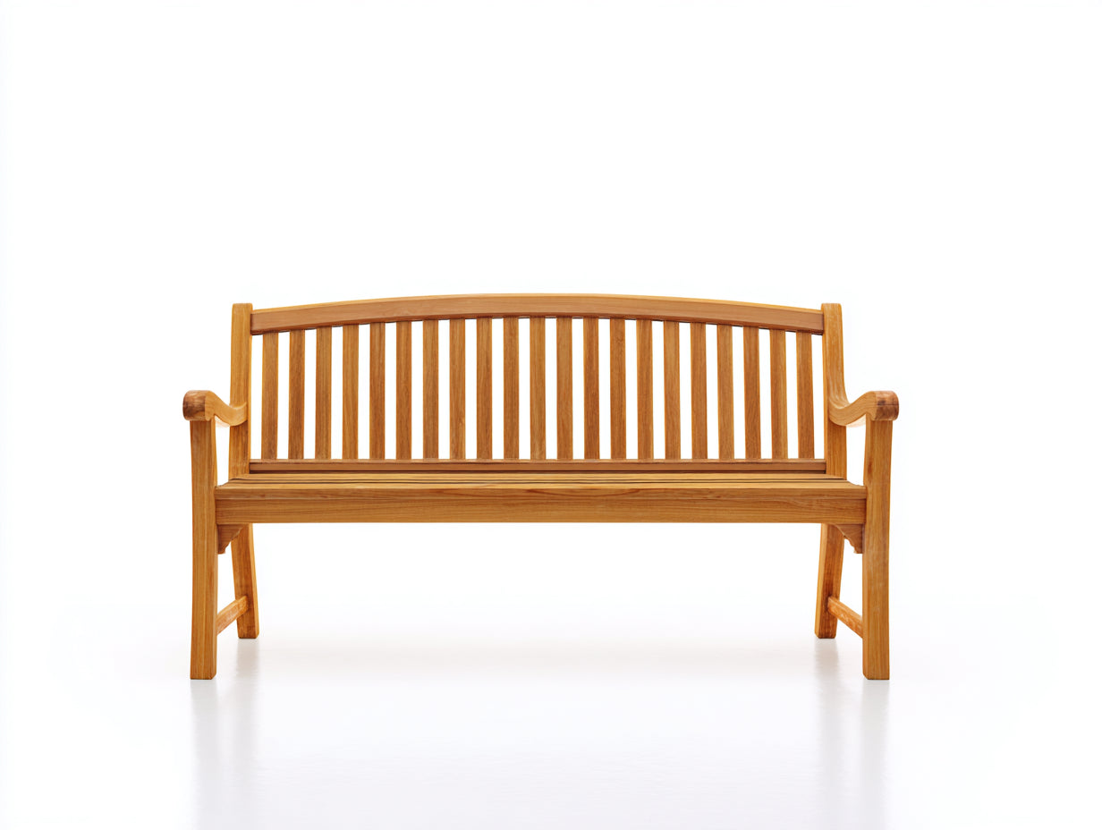 Bancos de jardín madera maciza 150x62x92 cm - color madera - diseño clásico para jardín