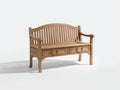 Bancos de jardín madera natural 136x57x90 cm para exterior - diseño clásico con almacenamiento