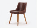 Sillas de comedor cuero sintético marrón 48x56x87 cm para comedor - diseño moderno