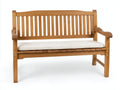Bancos de jardín Banco de jardín madera maciza 125x62x90 cm Natural con cojín - Estilo clásico