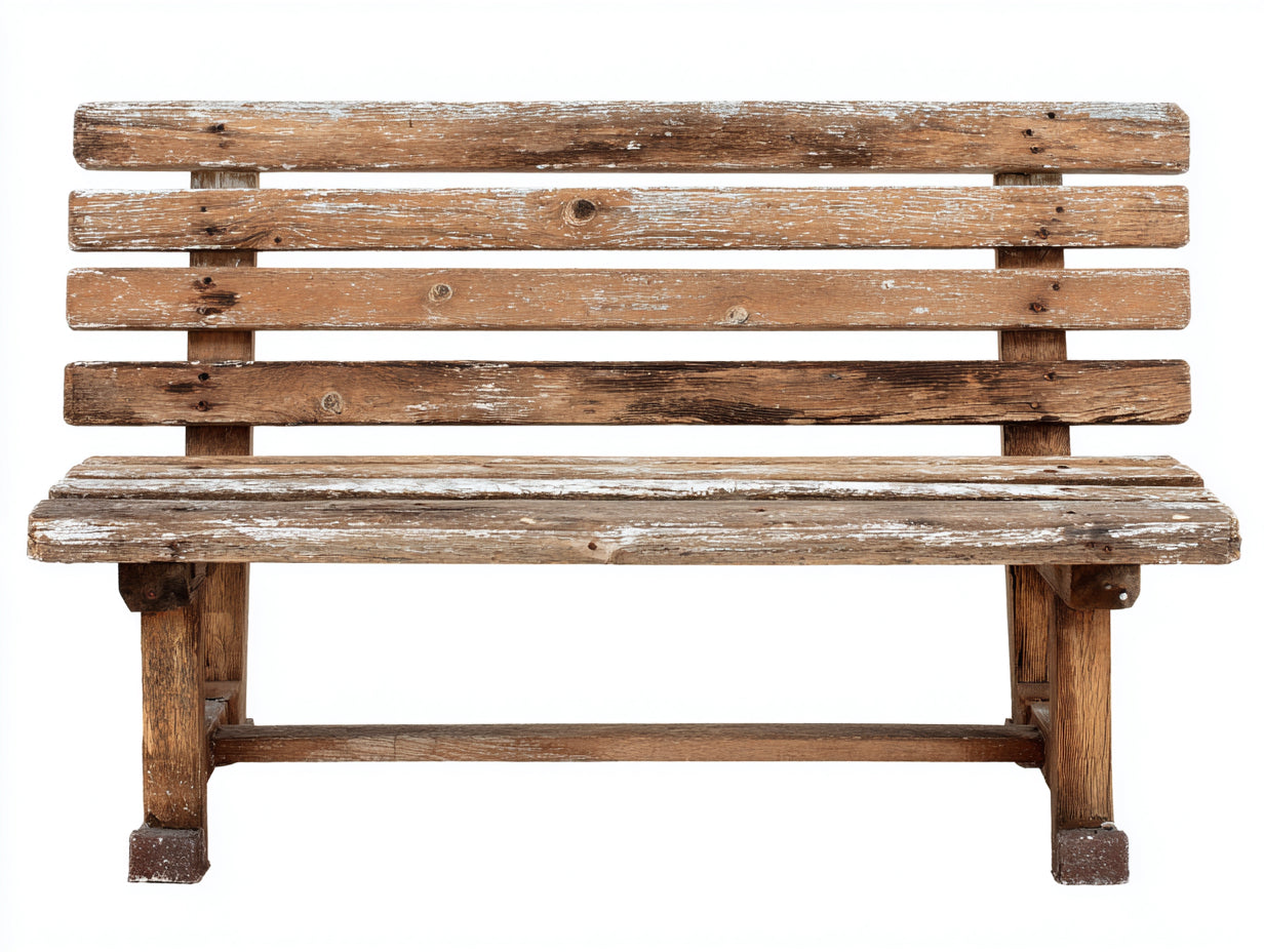 Bancos de jardín madera envejecida 138x58x86 cm - marrón-blanco - estilo rústico para jardín