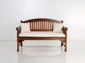 Bancos de jardín Banco de jardín madera 138x60x88 cm Marrón con cojines - Estilo clásico